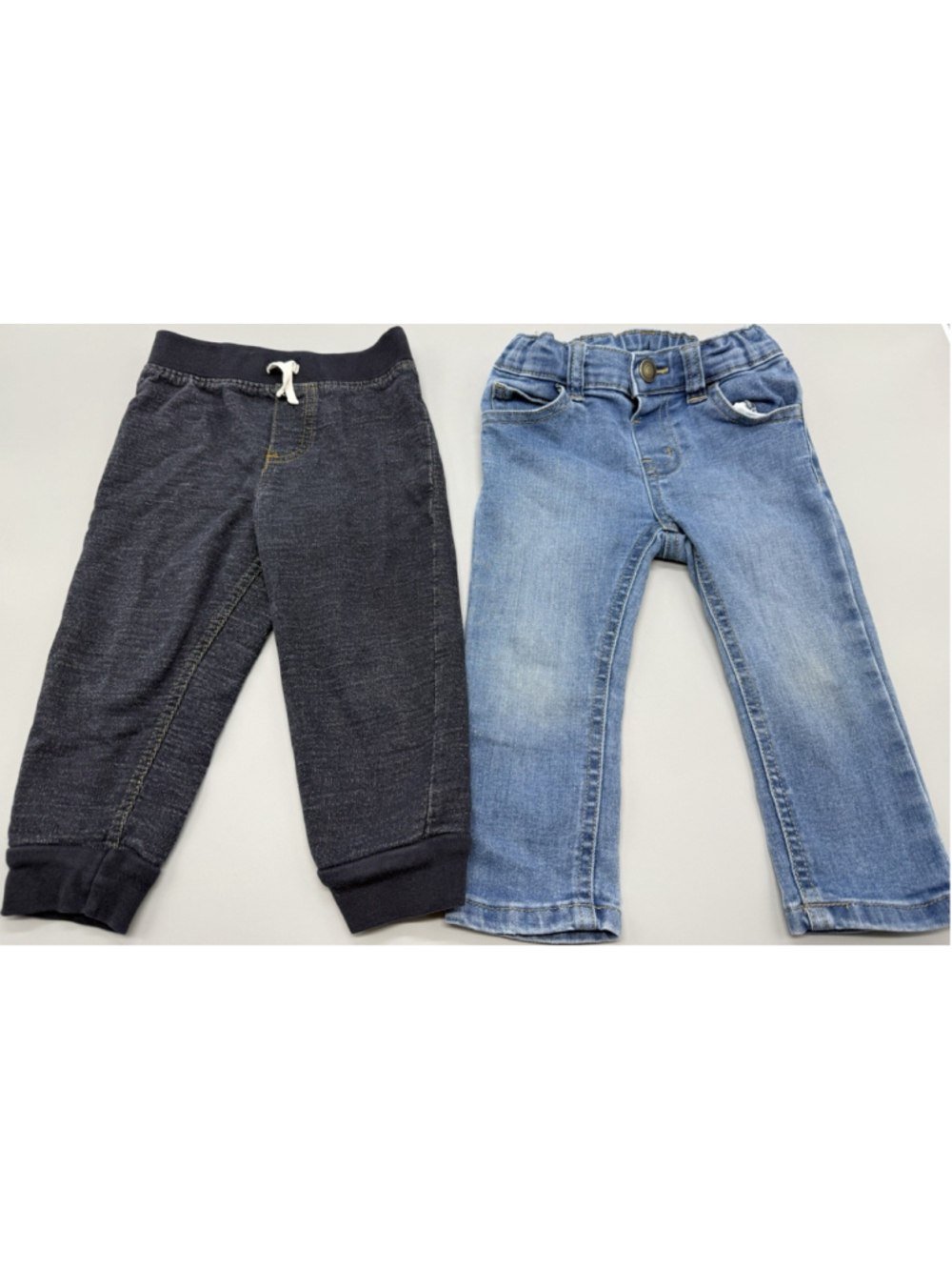 Garanimals Jeans & Child of Mine Jogger Pants Elastic Waist 18M Blue Gray
